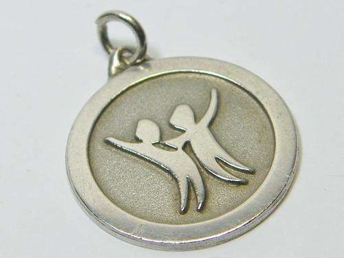 Vintage silver Gemini zodiac pendant - as per photo