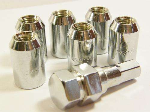 Set of 4 x 12mm 1.5RH lock nuts with key tool & two extra nuts - as per photo