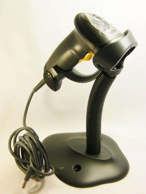 Symbol LS2208 bar code scanner with USB & stand - as per photo