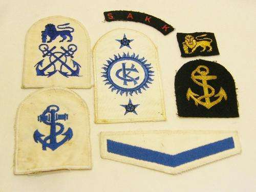 Lot of 7 different SA Navy rank badges - as per photo