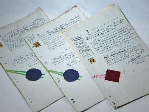 Lot of 3 documents -Mortgage Bond London Assurance for stands in Boksburg Third Order of St Dominic