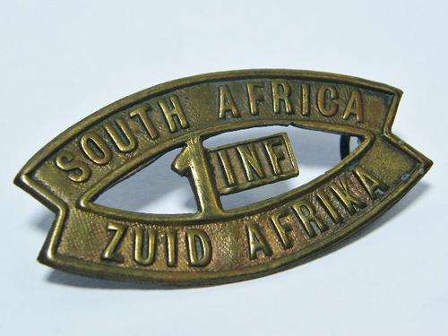 1 South African infantry shoulder title - WW1 period - as per photo