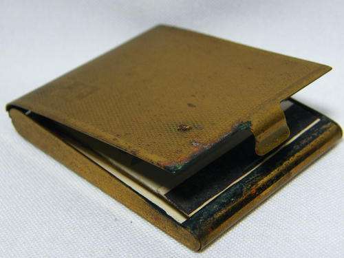 Vintage brass match booklet holder - as per photo