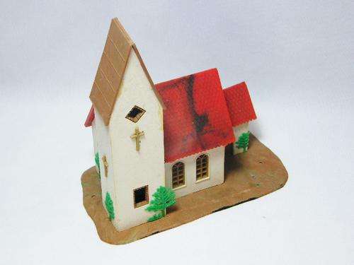 Vintage HO Gauge model railways church building - as per photo