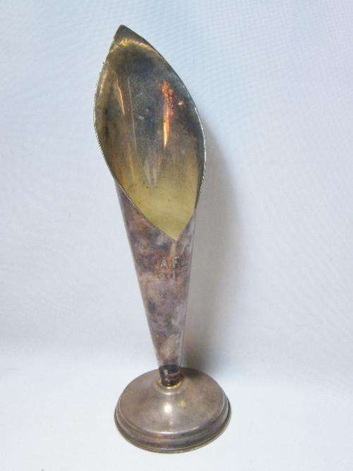 Vintage silverplated flower vase - engraved A.F.H 9-1-79 - @ Crazy R1 start