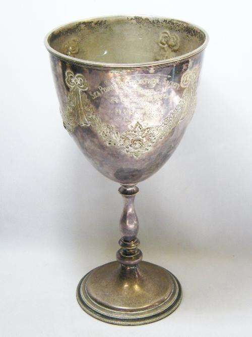 Sea Point Horticultural Society 1st prize trophy won by M. Versfeld 17 April 1914