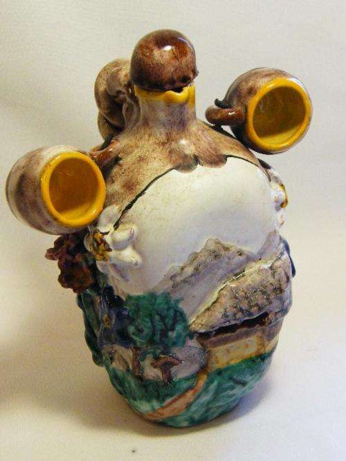 Vintage tequila decanter with two shot glasses - one shot glass chipped - as per photo