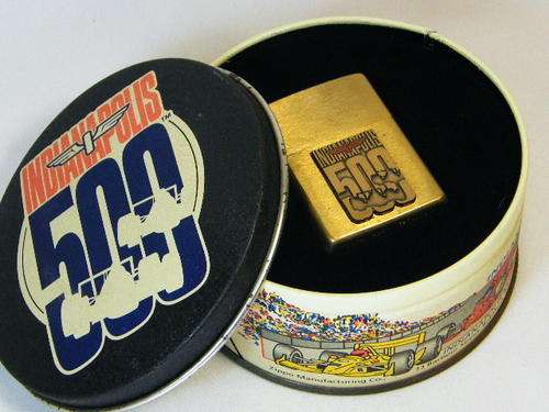 Indianapolis 500 (racing) Zippo lighter in original tin - as per photo