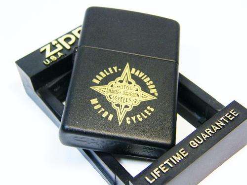 Harley Davidson Motorcycles black original Zippo lighter - as per photo