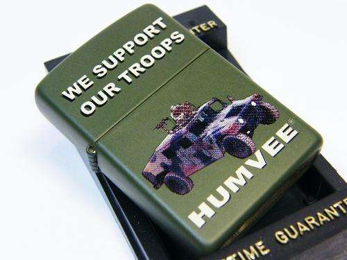 Humvee Zippo lighter - We support our troops - as per photo