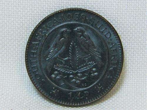 1938 SA Union farthing uncirculated - low mintage - as per photo