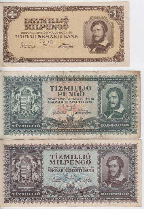 Lot of 10 old Eastern Europe / Asian banknotes - as per photo