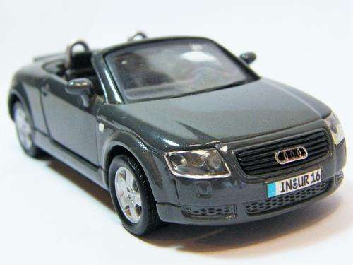 Maisto Audi TT Roadster model car - sale 1/36 - pull back action - with stand - as per photo