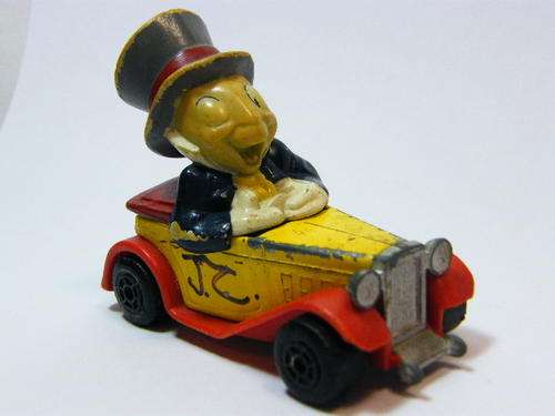 Vintage Matchbox Disney Series No. 8 Jiminy Cricket toy car - as per photo