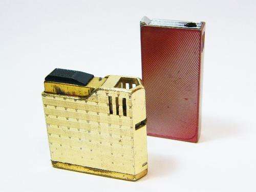 Lot of 2 vintage piezo pocket lighters - not working - as per photo
