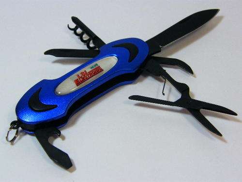 7 in 1 Multi tool pocket knife - LSI Electronic advertising logo - as per photo