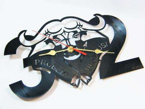 32 Battalion wall clock made from LP vinyl record - number 13 of 25 - as per photo