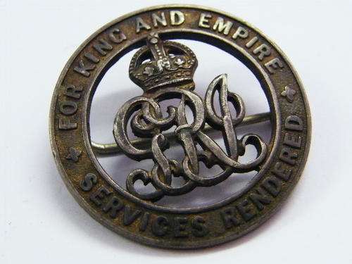 WW1 silver war badge - very low number 626 - as per photo