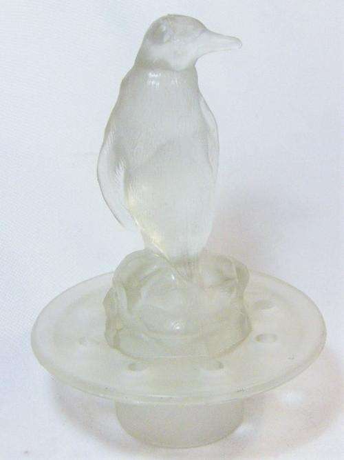 Flower arranging top for vase with penguin - as per photo