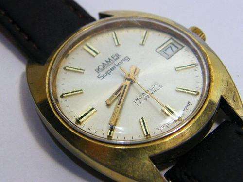 Vintage Roamer Superking manual wind mens watch - working but crown is loose - as per photo