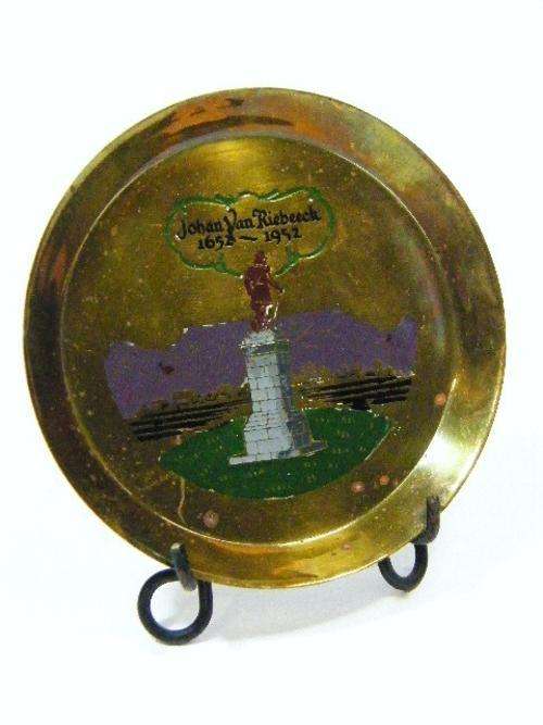 1952 Johan Van Riebeeck miniature tray - rarely seen - with stand - as per photo