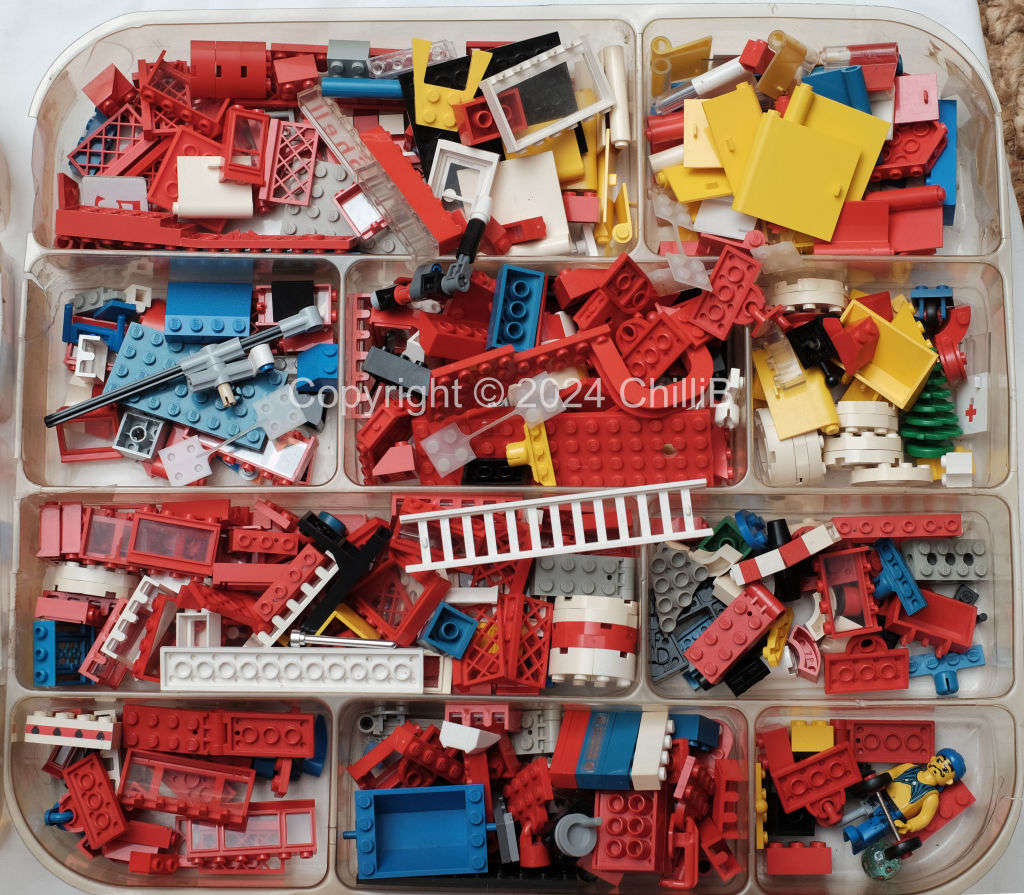 Lego Legoland bulk lot (1970 - 1980`s blocks and parts with booklets, carrying cases)