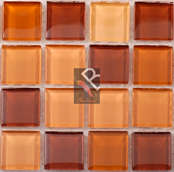 4mm Crystal Glass Mosaic Various colours  - 97x97mm