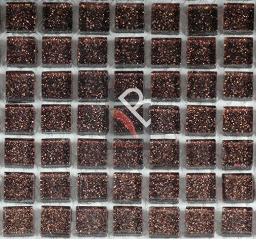 Crystal Glass Mosaic Glitter Emperor Brown - 49 tiles