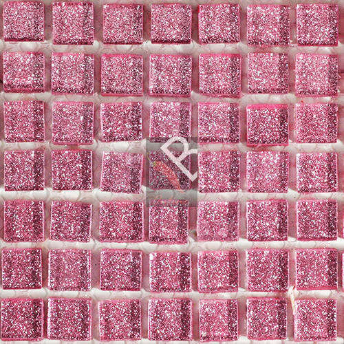 Crystal Glass Mosaic Glitter Pink - 49 tiles
