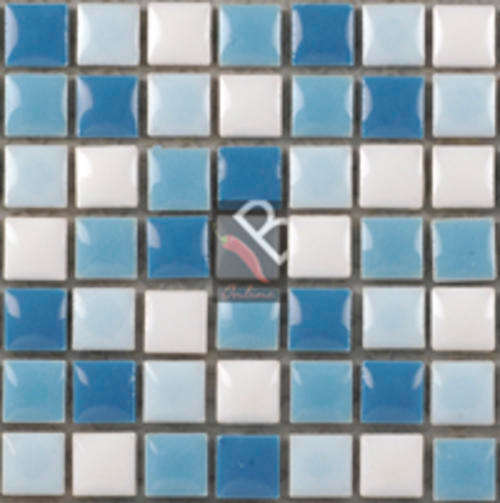 Porcelain Mosaic 12mm: Blue 49 tiles per sheet