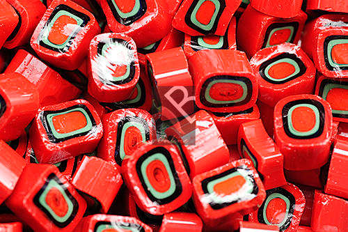 Murano Milefiori - Red, Green & Black Glass- LIMITED STOCK