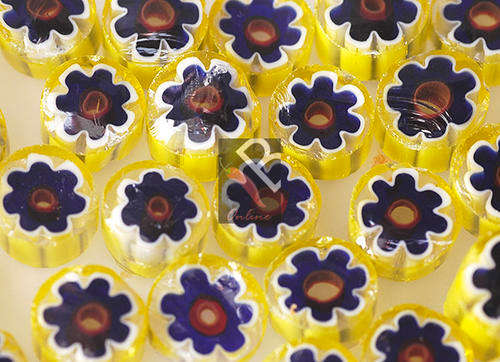 Murano Milefiori - Yellow/Green, Blue & Red Glass- LIMITED STOCK