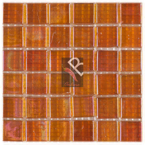 Crystal Glass Chilli Toffee 95 x 95mm sheets - 36 tiles