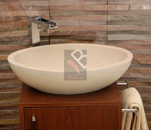 Moloko Marble and Stone Oval Free Standing Basin