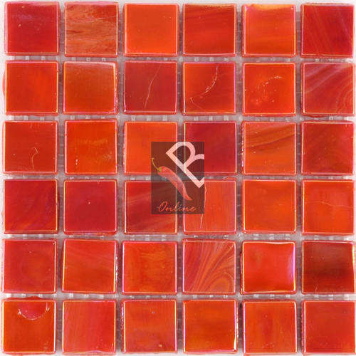 NEW!!! Cardinal Red IceJade 97 x 97mm sheets - 36 tiles