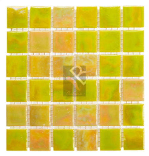River Mix  Yellow Orange 20x20x4mm - 25 Tiles