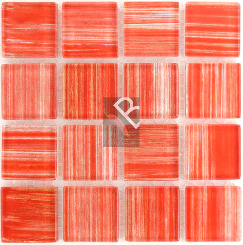 Zebra Mosaic Red 23x23x4mm - 16 Tiles