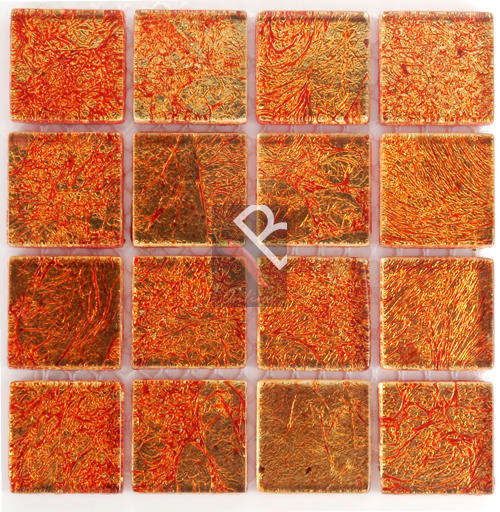 NEW!!!!! Golden Orange Foile 23x23x4mm - 16 Tiles