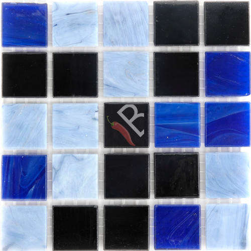 River Mix  Stormy Ocean 20x20x4mm - 25 Tiles