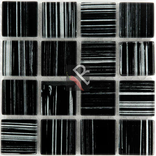 Zebra Mosaic Black 23x23x4mm - 16 Tiles