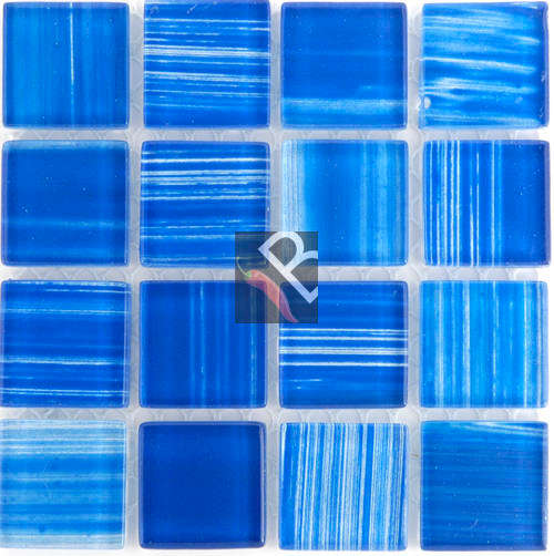 Zebra Mosaic Blue 23x23x4mm - 16 Tiles