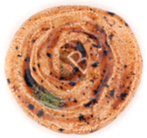 Rose Swirl Ceramic Insert: 27mm (Colour Apricot/Brown/Orange)