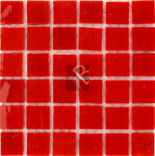 Solid Glass Mosaic Cranberry Red 15x15x4mm - 25 tiles