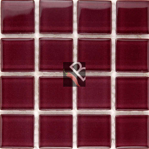 Crystal Glass Mosaic Burgundy 25mm x 4mm