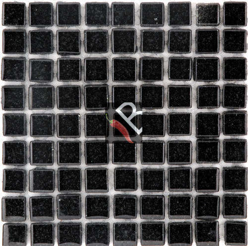 Crystal Glass Mosaic Glitter Black - 10mm (81 tiles)