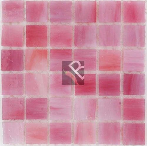 Solid Glass Mosaic Watermelon 15x15x4mm - 25 tiles