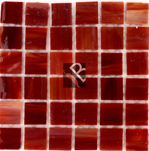 Solid Glass Mosaic Cherry 15x15x4mm - 25 tiles