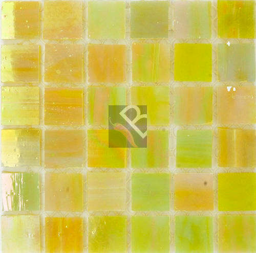 Solid Glass Mosaic Kiwi 15x15x4mm - 25 tiles