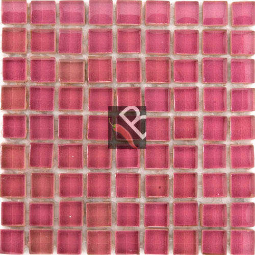 Crystal Glass Mosaic Pink Plum  - 10mm