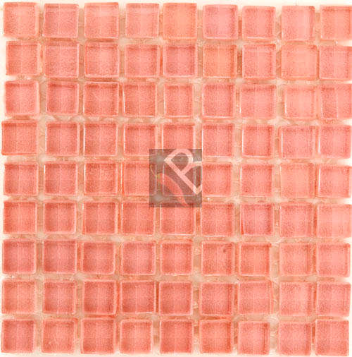 Crystal Glass Mosaic Pink/Apricot  - 10mm (81 tiles)